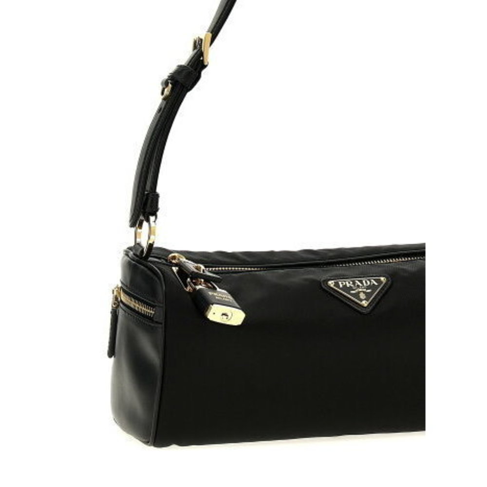 Prada Business Padlock Shoulder Bag Black - Picture 2 of 3